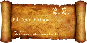 Mógor Roland névjegykártya
