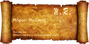 Mógor Roland névjegykártya