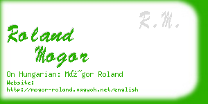 roland mogor business card